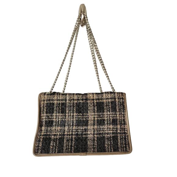 Alma Tonutti Tweed and Leather Chain Strap Shoulder Bag - Picture 9 of 9